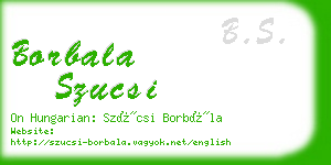 borbala szucsi business card